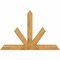 Ekena Millwork Saratoga Rough Sawn Timber Gable Bracket, Western Red Cedar, 72"W x 48"H x 6"D x 6"F, 16/12 Pitch GBW072X48X0606SAR00RWR - alternate 1